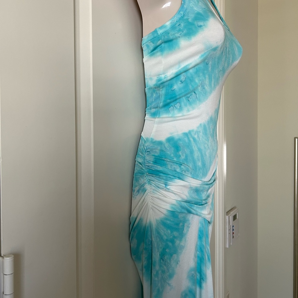 YOUNG FABULOUS & BROKE Blue And White 'Hampton' Maxi Racerback Dress Size S - Picture 2 of 6